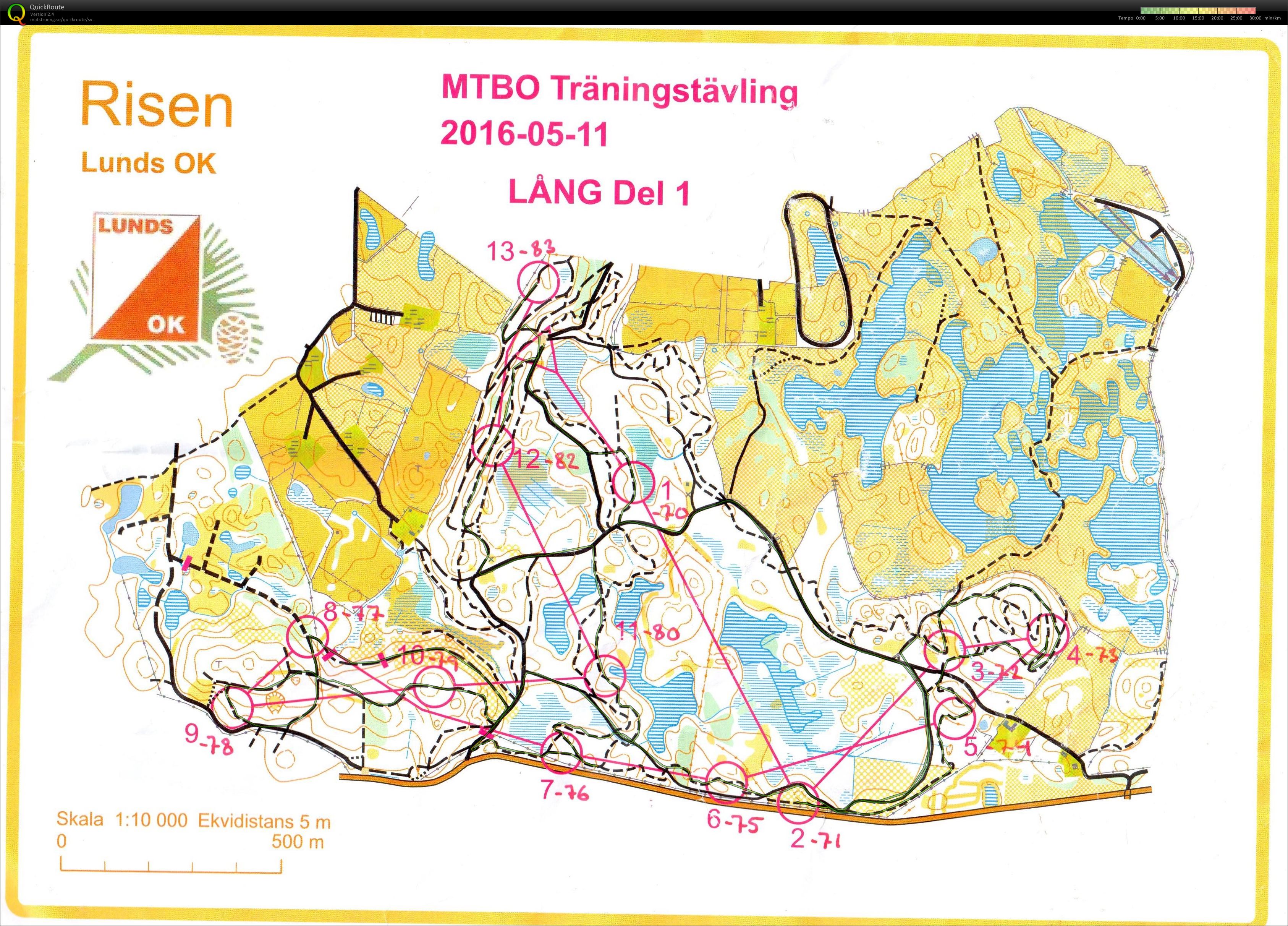 MTBO Träningstävling del 1 - Finns även på livelox (2016-05-11)