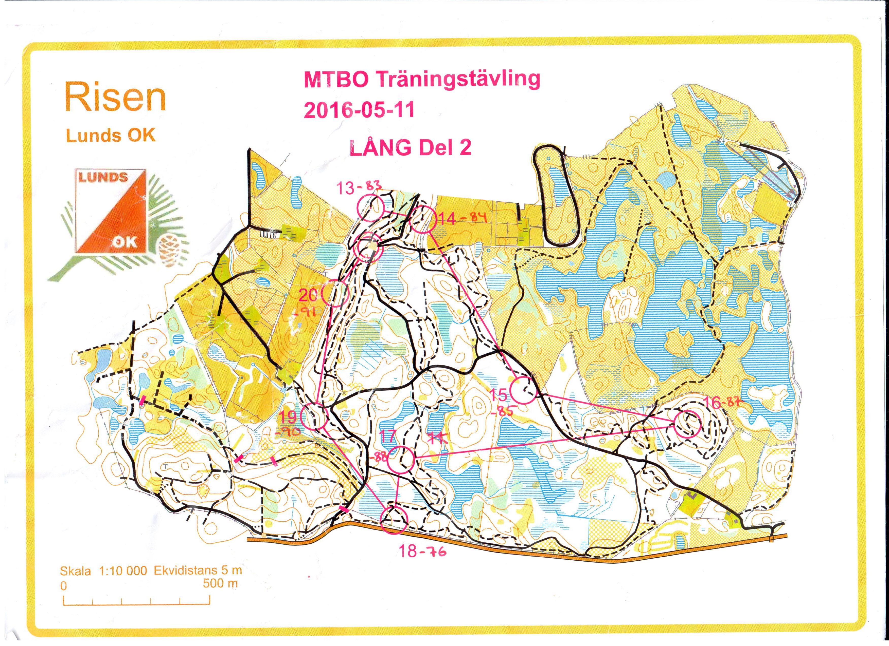 MTBO Träningstävling del 2 - Finns även på livelox (2016-05-11)