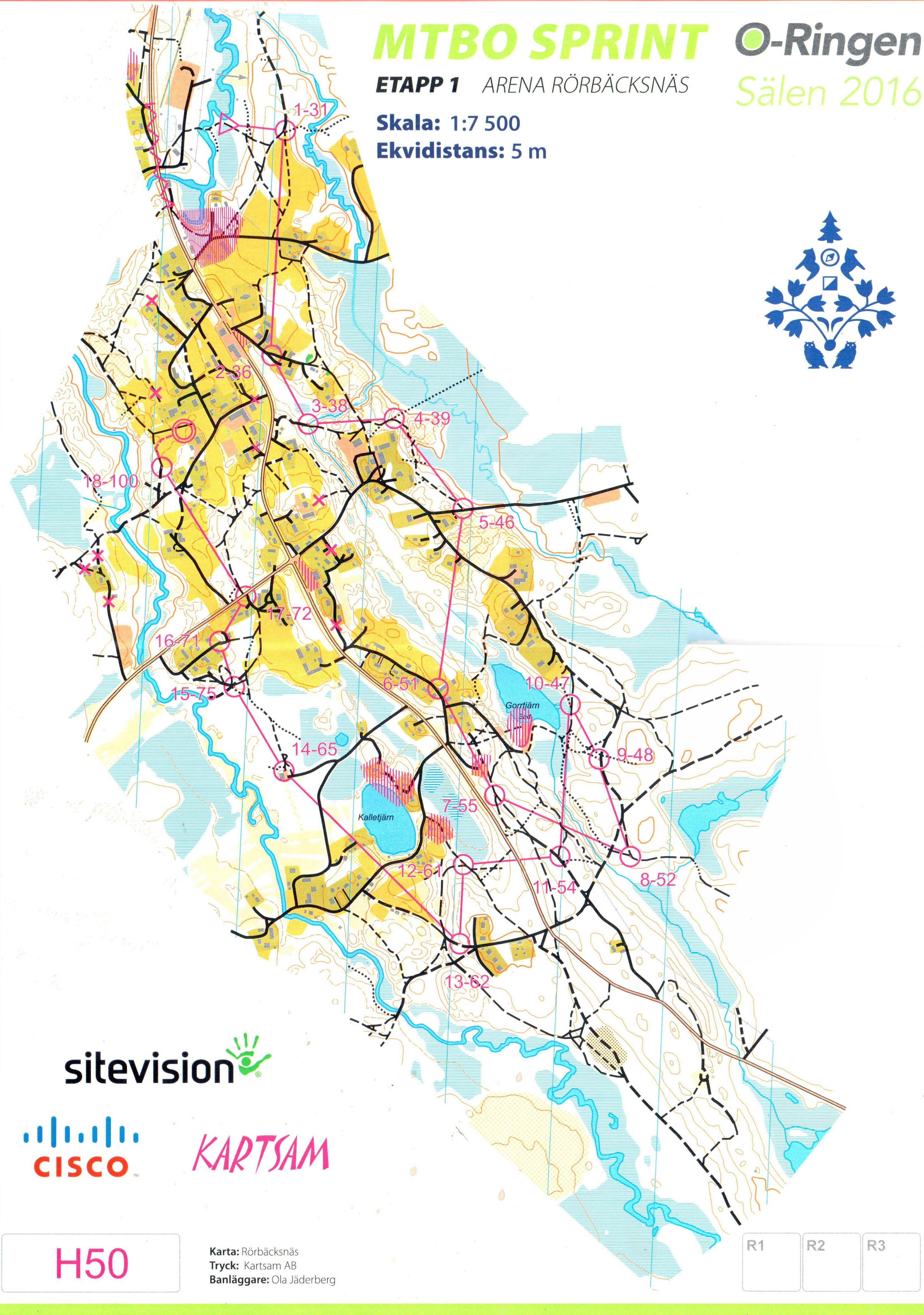 O-Ringen MTBO etapp 1 - Finns även på livelox (2016-07-25)