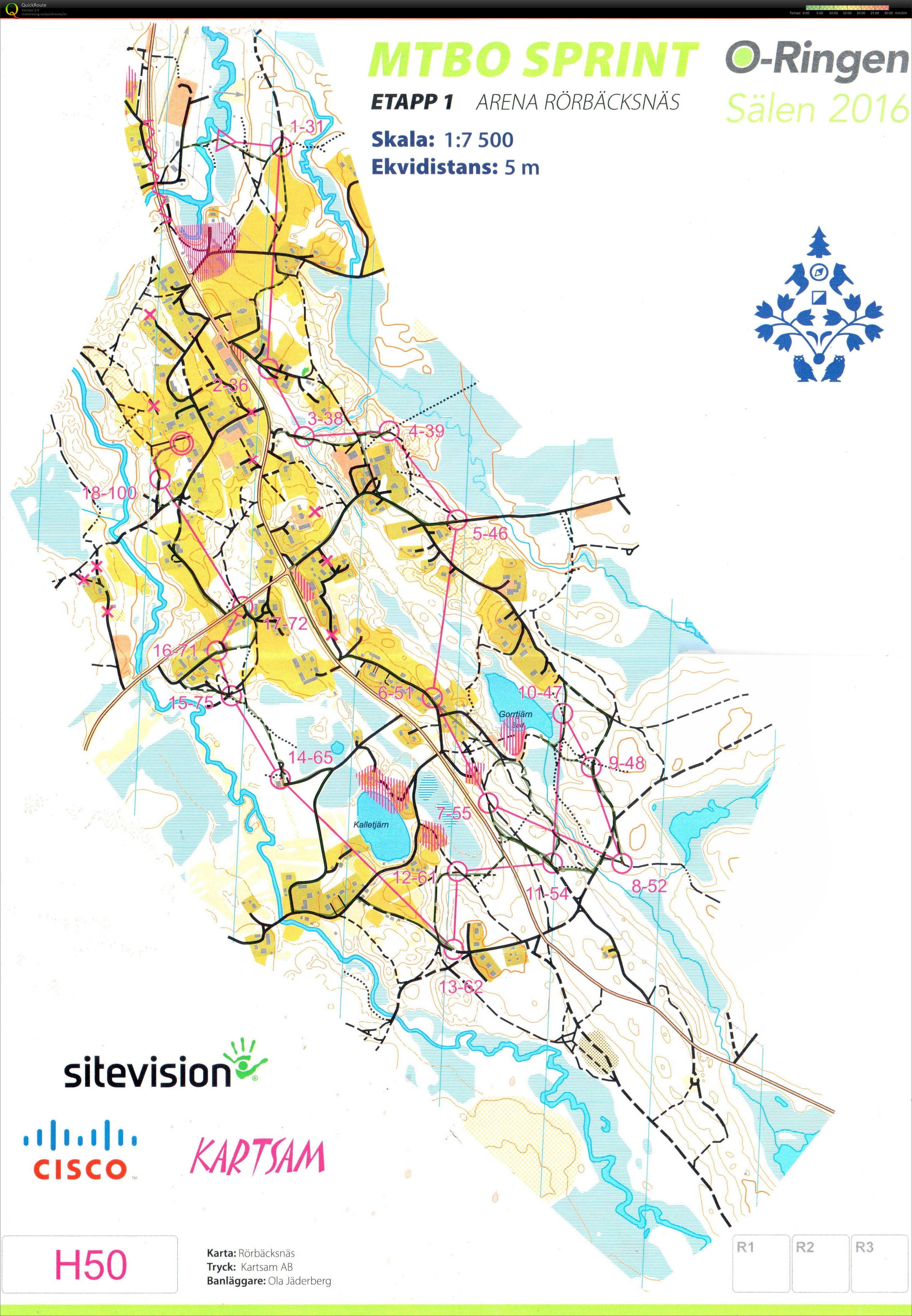 O-Ringen MTBO etapp 1 - Finns även på livelox (2016-07-25)