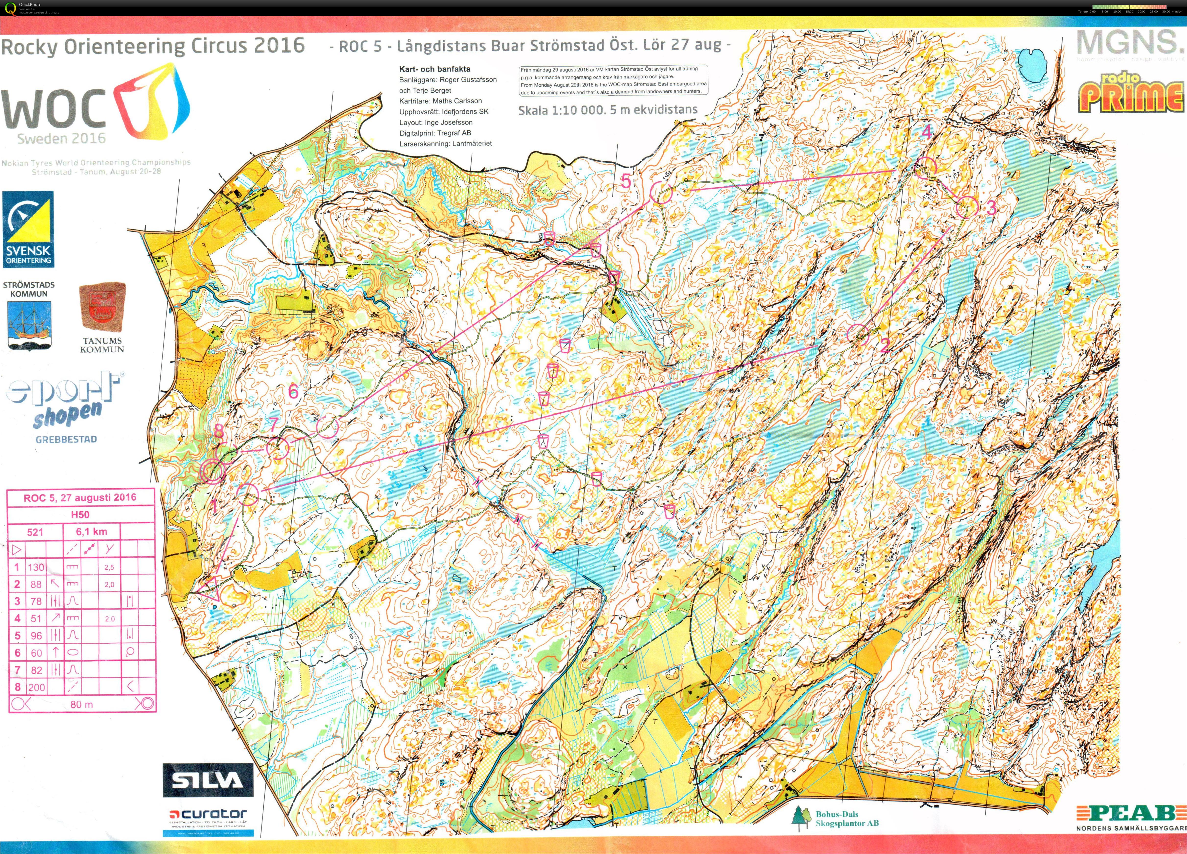 WOC Rocky Orienteering Circus 2016 ROC 5 - Finns även på livelox (2016-08-27)