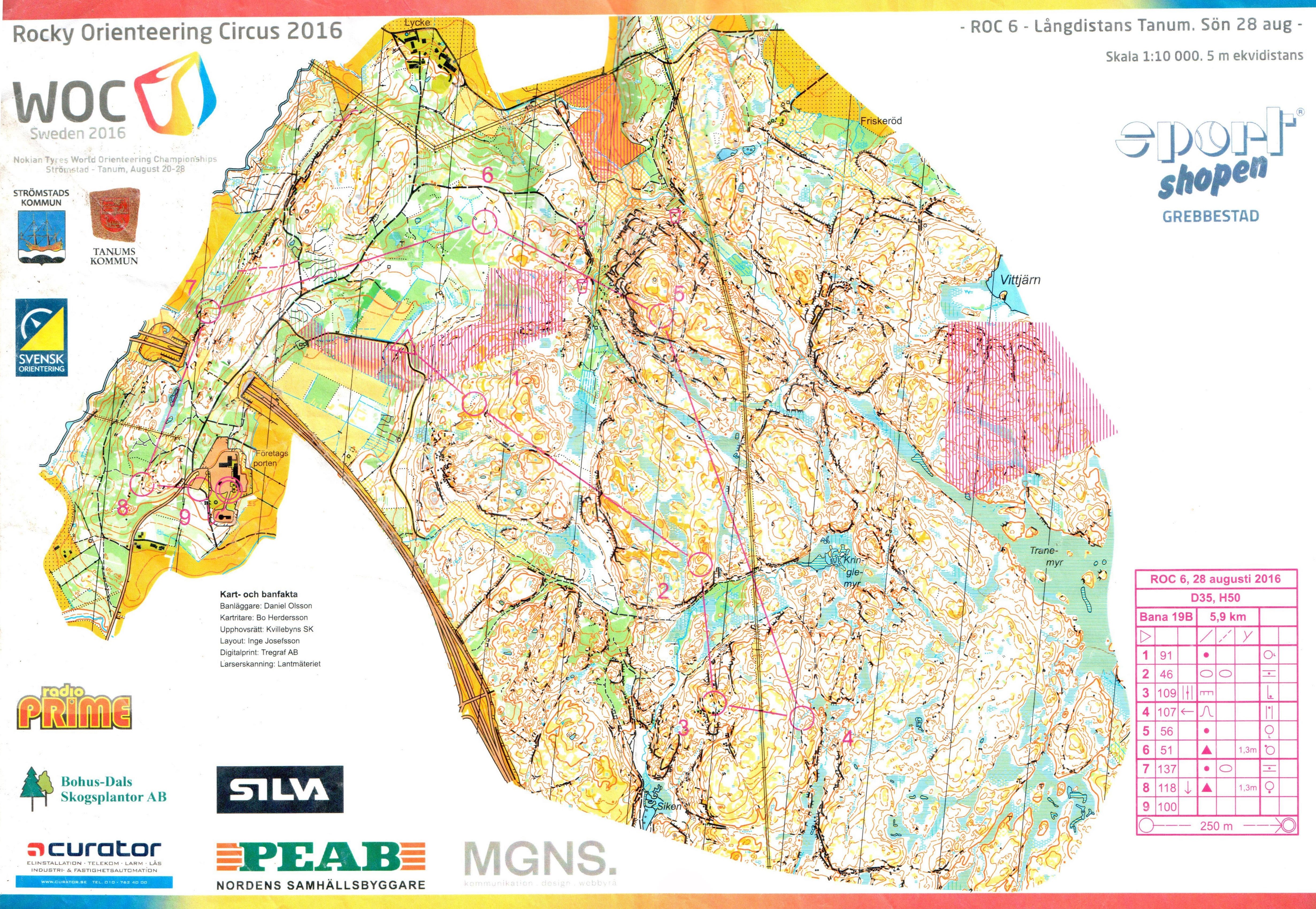 WOC Rocky Orienteering Circus 2016 ROC 6 - Finns även på livelox (2016-08-28)