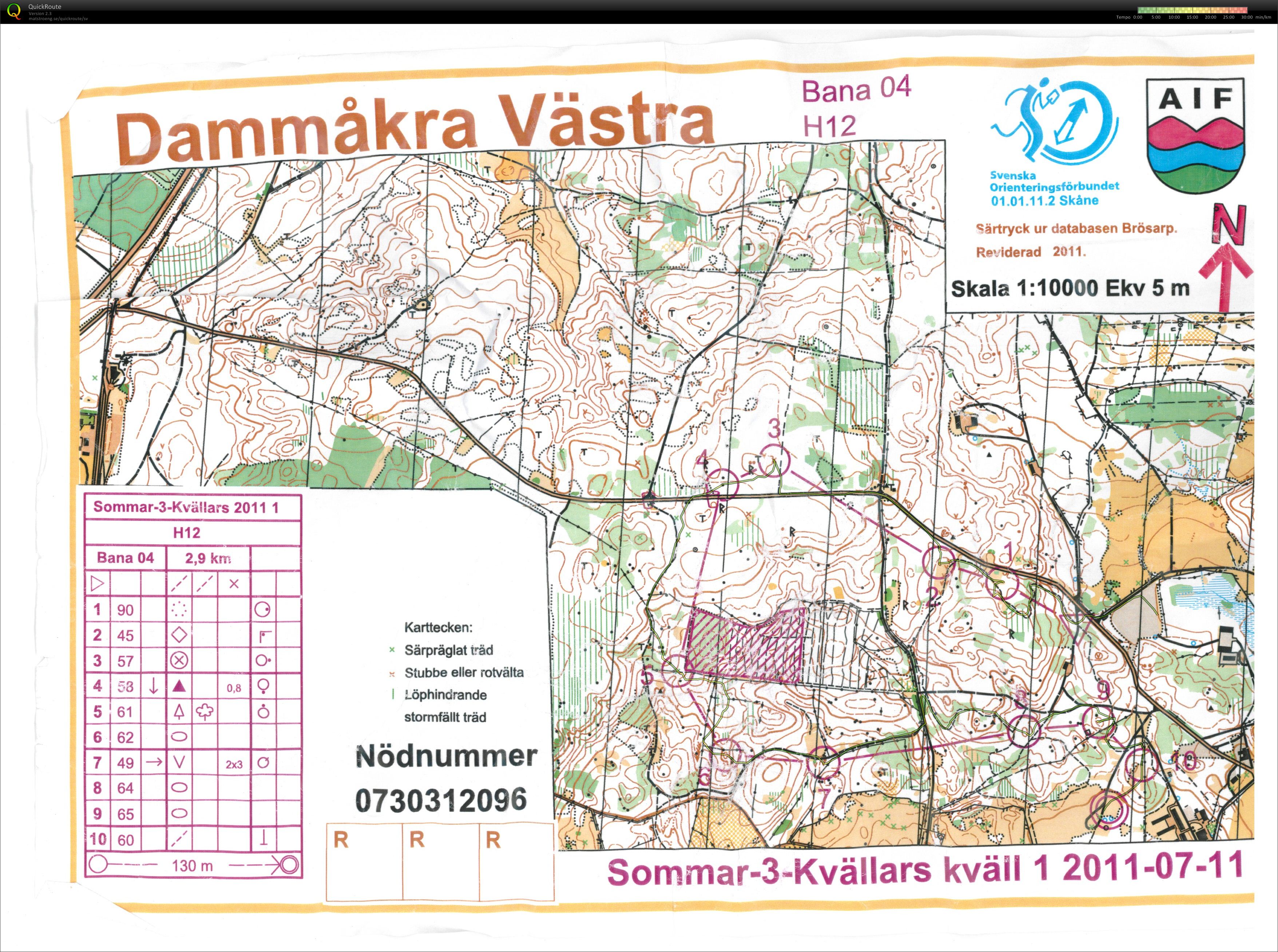 Sommar-3-Kvällars etapp 1 (2011-07-11)