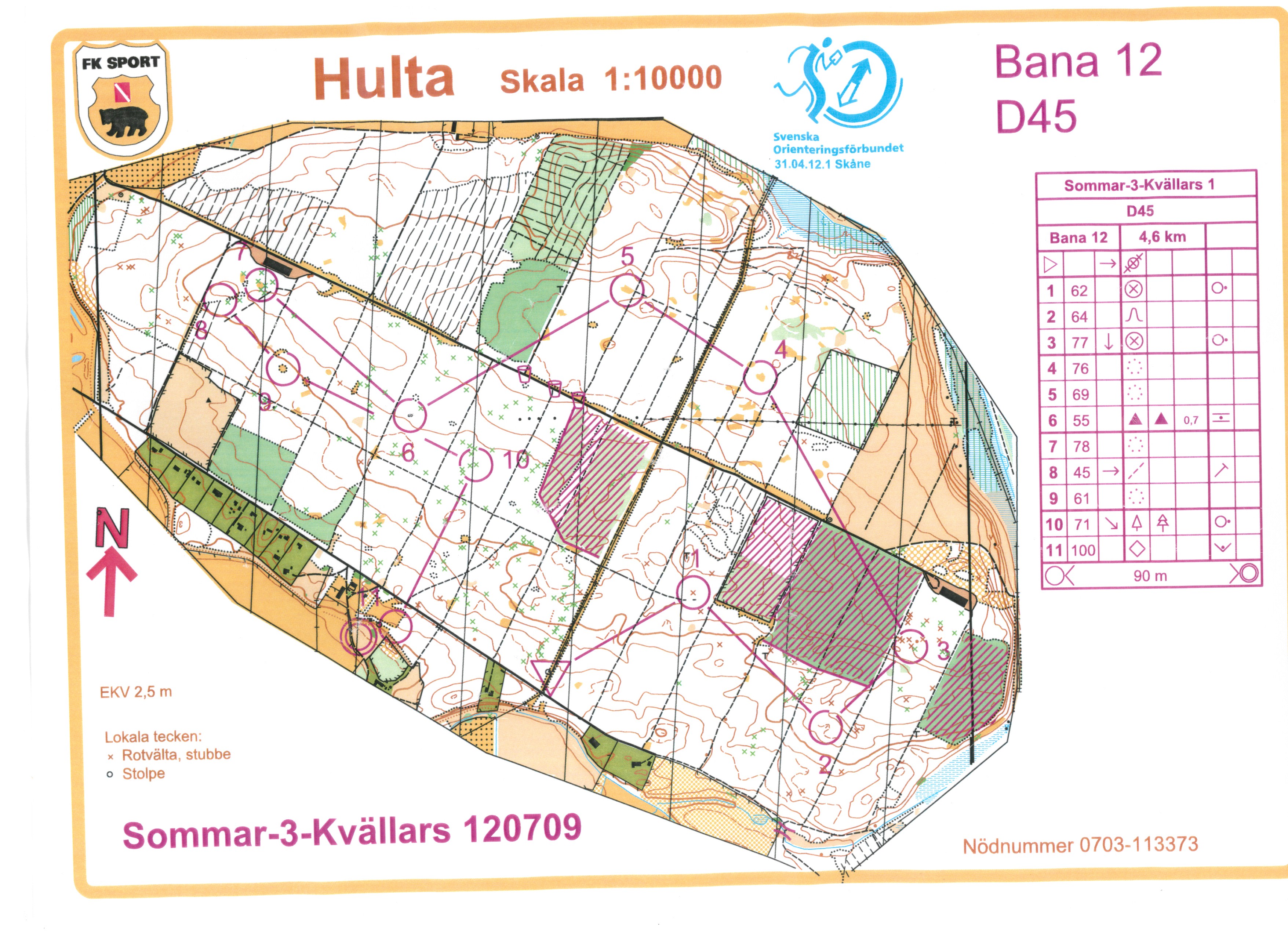 Andrarums 3-kvällars Etapp 1 (2012-07-09)