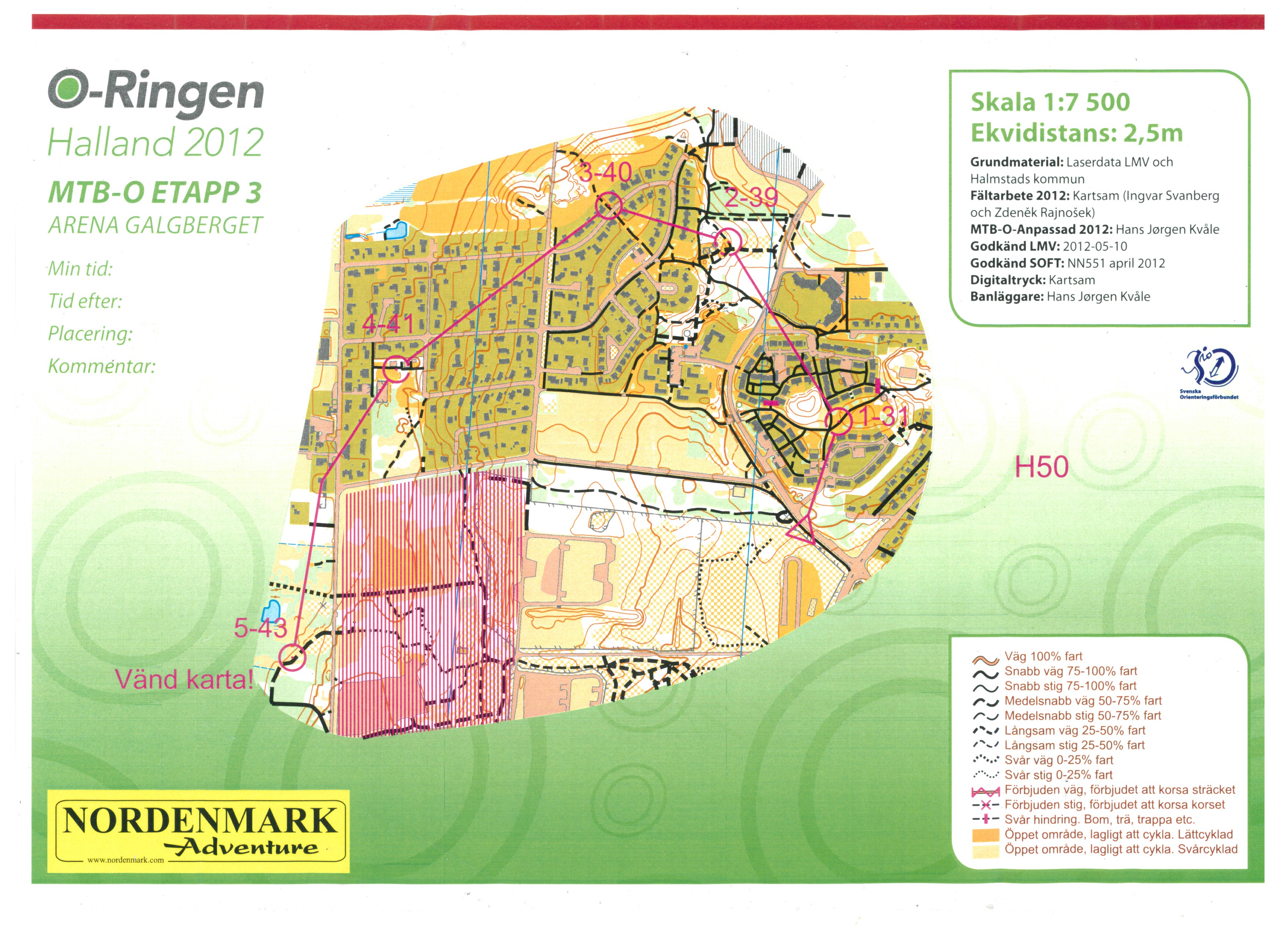 O-ringen 2012 MTB-O Etapp 3 del 1 (2012-07-25)