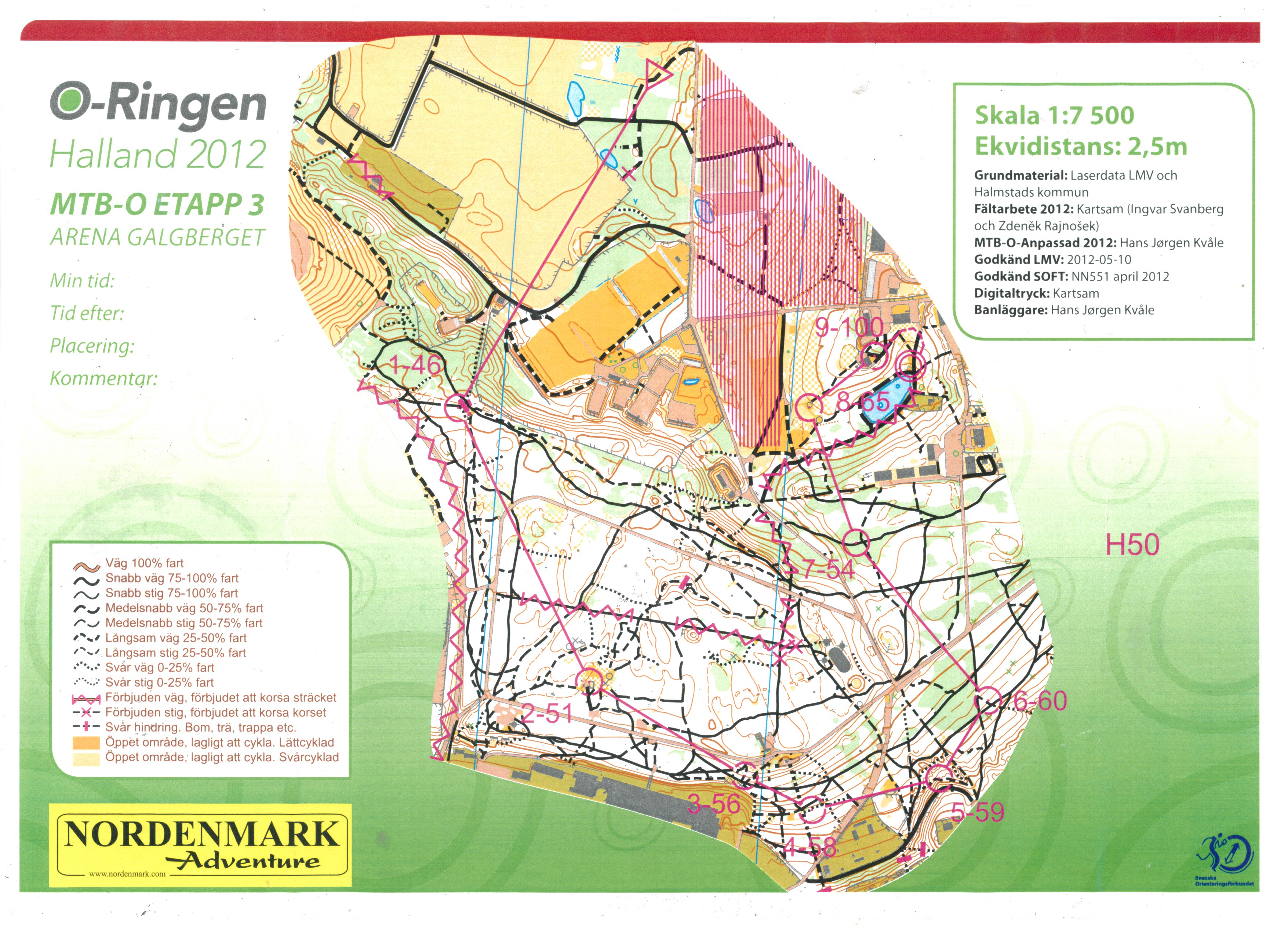 O-ringen 2012 MTB-O Etapp 3 del 2 (2012-07-25)