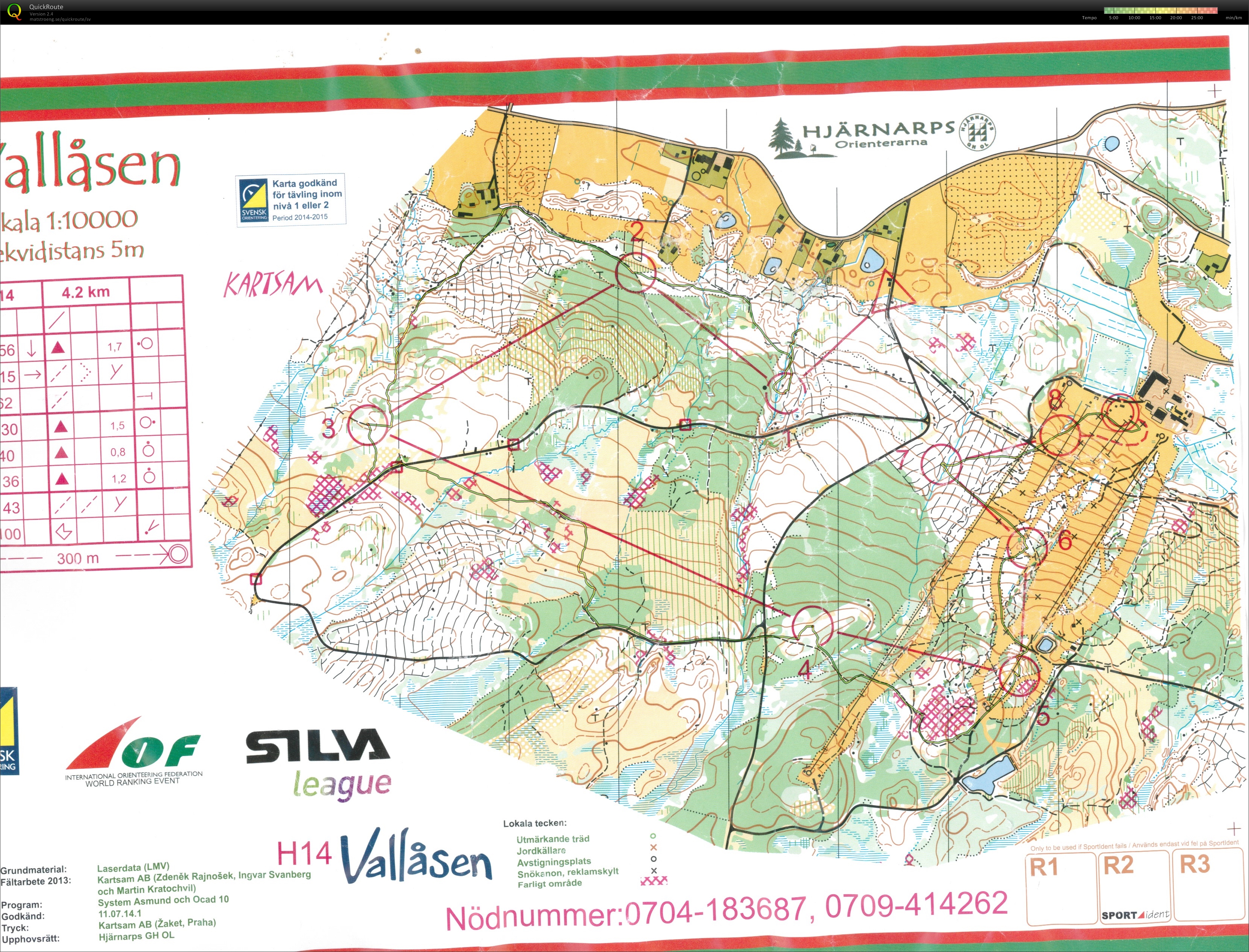 Silva League med Vallåsen-Lången (2014-04-27)