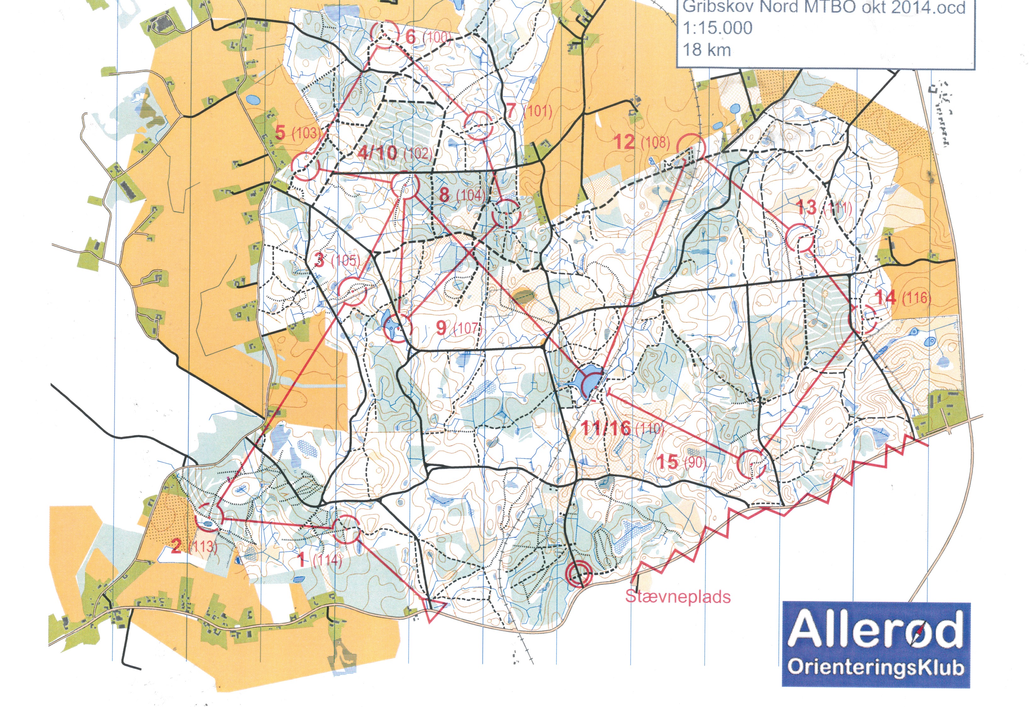 MTBO Vinterserie 1. Afdeling del 1 (2014-11-15)